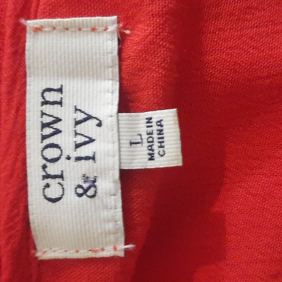 Crown & Ivy Tunic Dress - Woman's Red Dress Size Large - Picture 11 of 12